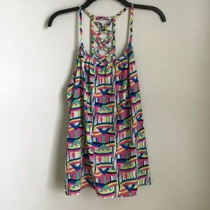 Voom by Joy Han Multicolor Sleeveless Braided Top